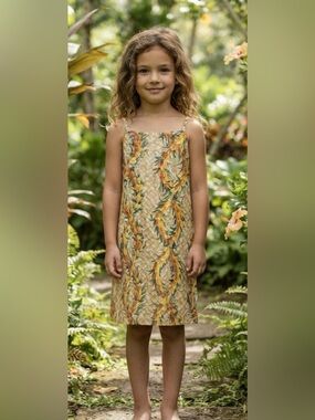 Vintage Hilo Hattie Hawaiian Sun Dress Size 6 Ilima Lei Print Made in Hawaii
